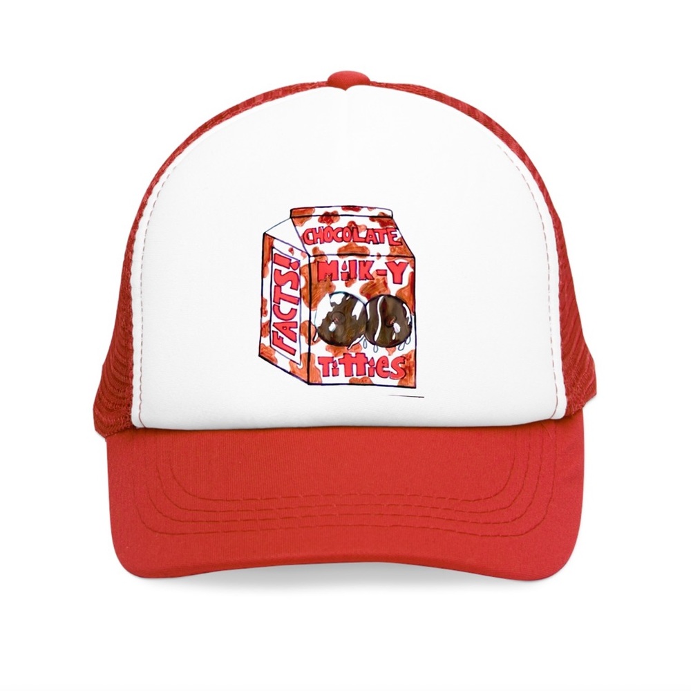 CHOCOLATE 🍫 MILKY🥛 TITTIES🤎 TRUCKER❤️HAT🍫